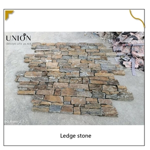 UNION DECO Natural Rusty Quartzite Stacked Corner Stone