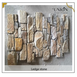 UNION DECO Natural Rusty Quartzite Stacked Corner Stone