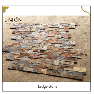 UNION DECO Natural Stone Multicolor Slate Thin Stone Veneer