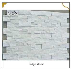 UNION DECO Pure White Quartzite Veneer Wall Cladding Stone