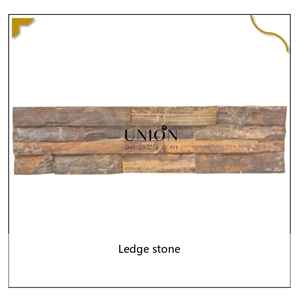 UNION DECO Rusty Slate Ledge Stone Thin Wall Panel Veneer