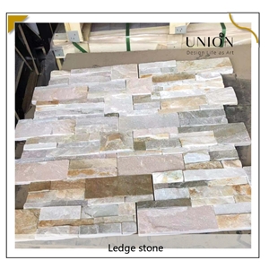 UNION DECO S Shape Stacked Ledge Stone Beige Thin Veneer