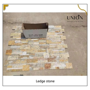 UNION DECO Split Face China Rust Slate Ledge Stone Panel Tile