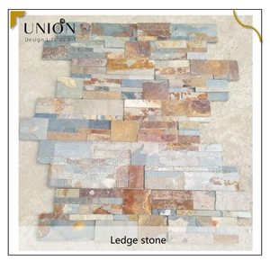 UNION DECO Thin Mini Panel S Shape Slate Ledge Stone Veneer