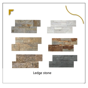 UNION DECO Z Shape China Rust Slate Wall Cladding Stone Panel