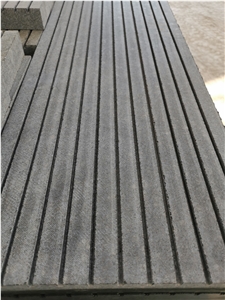G684 Black Pearl Antislip Groove Paver For Drive Way
