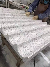 Alps White Artificial Stone Precast Terrazzo Slabs And Tiles