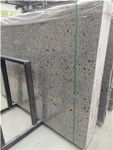 Precast Grey Terrazzo Big Slab For Flooring