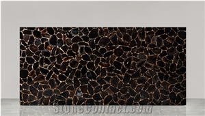 Agate Black Gold Gem Stone Semiprecious Stone Slabs