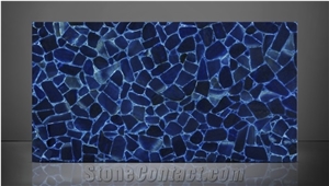 Calcite Blue Gemstone Slabs, Semiprecious Stone Slabs