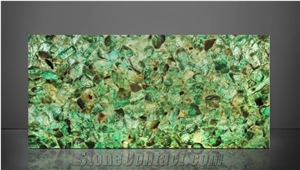 Fluorite Green Gemstone Slabs, Semiprecious Stone Slabs