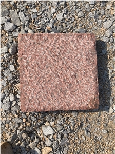 Pink Granite Paving Cobblestone