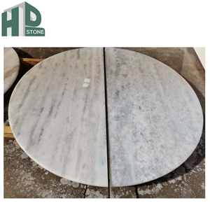 Crystal Blue Marble Round Coffee Table Tops