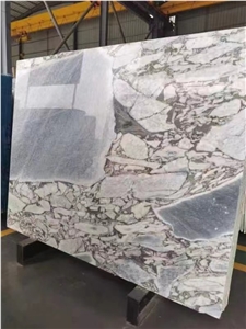 China Elephant White Blue Marble Slab Tile For Wall Use