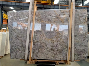 Golden Grey Tundra Spider Rome Gold Ash Slab In China Market