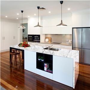 Goldtop OEM/ODM Alpine White Quartz Kitchen Countertops