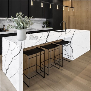 Goldtop OEM/ODM Clover White Quartz Kitchen Countertops