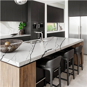 Goldtop OEM/ODM Clover White Quartz Kitchen Countertops