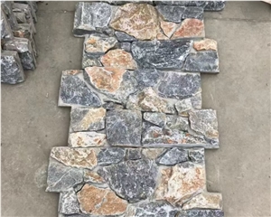 Grey Cultured Stone Exterior Slate Stone Wall Cladding Panel