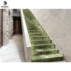 Dandong Green Villa Marble Stairs And Staircase Riser