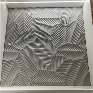 Black Limestone 3D CNC Carving For Home & Hotel Decoration