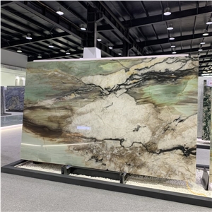 Brazil Cristallo Tiffany Quartzite Slabs For Wall Background