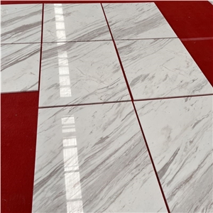 Customized Volakas White Marble Tiles For Hotel Floor Decor