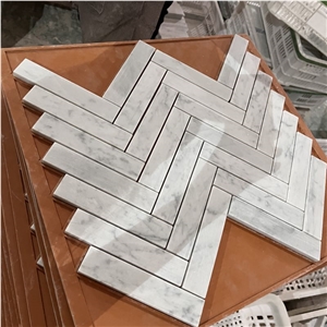 Factory Supply Good Quality Herringbone Marble Mosaic Tiles