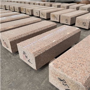 High Quality Customized Size Pink Granite Curbstone