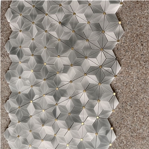 High Quality Grey Marble Wall Mosaic Tile For Bathroom Decor