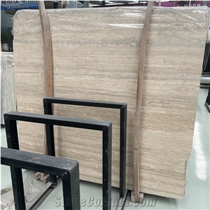 High Quality Silver Grey Travertine Slabs For Exterior Wall