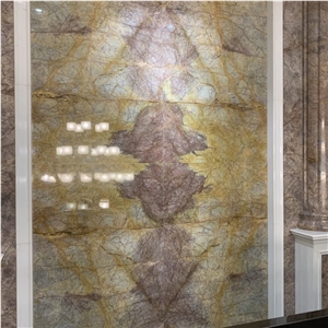 Natural Versailles Gold Marble Tile For Home Wall Decoration