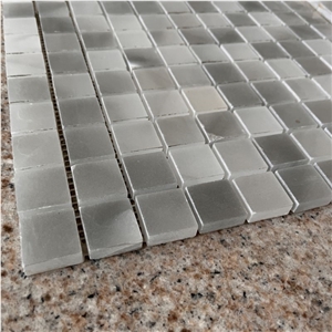 New Design Honed Grey Marble Mosaic Tile For Backsplash Wall