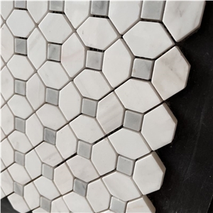 New Design Water Jet Marble Mosaic Tile For Interior Walling