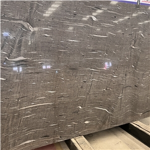 Polished Brown Silk Quartzite Slabs For Wall Tiles