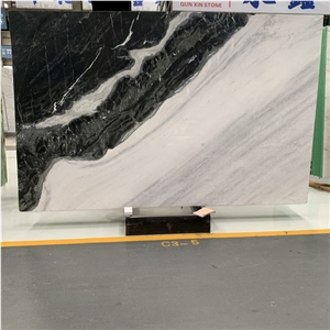 Polished China Panda White Marble Slabs For Wall Floor Tiles