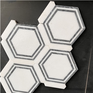 Polished New Design Hexagon Marble Mosaic Wall Tile For Sale