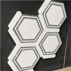 Polished New Design Hexagon Marble Mosaic Wall Tile For Sale