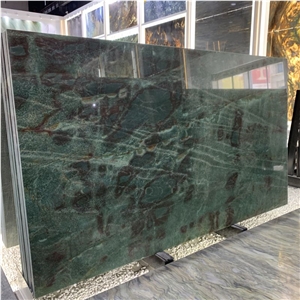 Royal Emerald Green Quartzite Slabs For Villa Wall Design