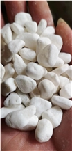 White Pebble Stone Polished Tumbled Crushed