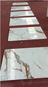 Gold Calacutta Nano Glass Stone Slabs