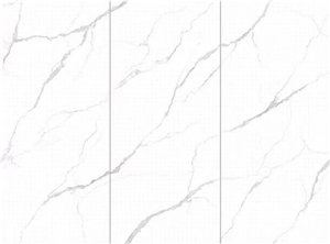 12Mm Polished Calacatta White Sintered Stone Slab For Floor