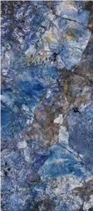 9Mm Blue Sintered Stone Slabs For Interior Wall Cladding