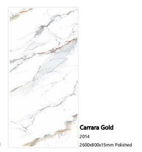 Hot Selling Carrara Gold Sintered Stone Polished&Honed Slab