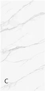 Matt White Marble-Look Tile Sintered Stone Slabs