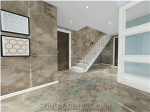 Bubble Onyx Luxury  Polished Wall&Floor Tiles, Bookmatched