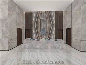Turkey Silver/Grey Onyx Slabs,Tiles For Wall&Floor