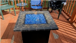 Cobalt Blue Fire Pit Glass Chips For Fire Pit