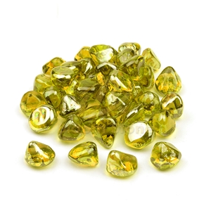 Yellow Diamonds Fire Glass Rocks For Gas Fireplace