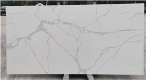 Calacatta White Quartz Slabs Artificial Quartz Stone